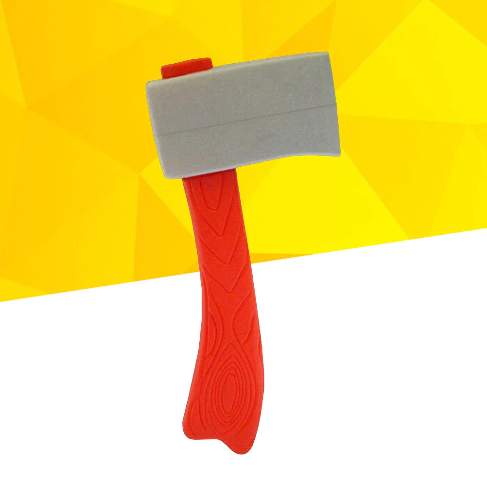 

Halloween Hatchet Prop Plastic Axe Red Handle Safe Decoration Cosplay Accessory Party Performance Larp Costume