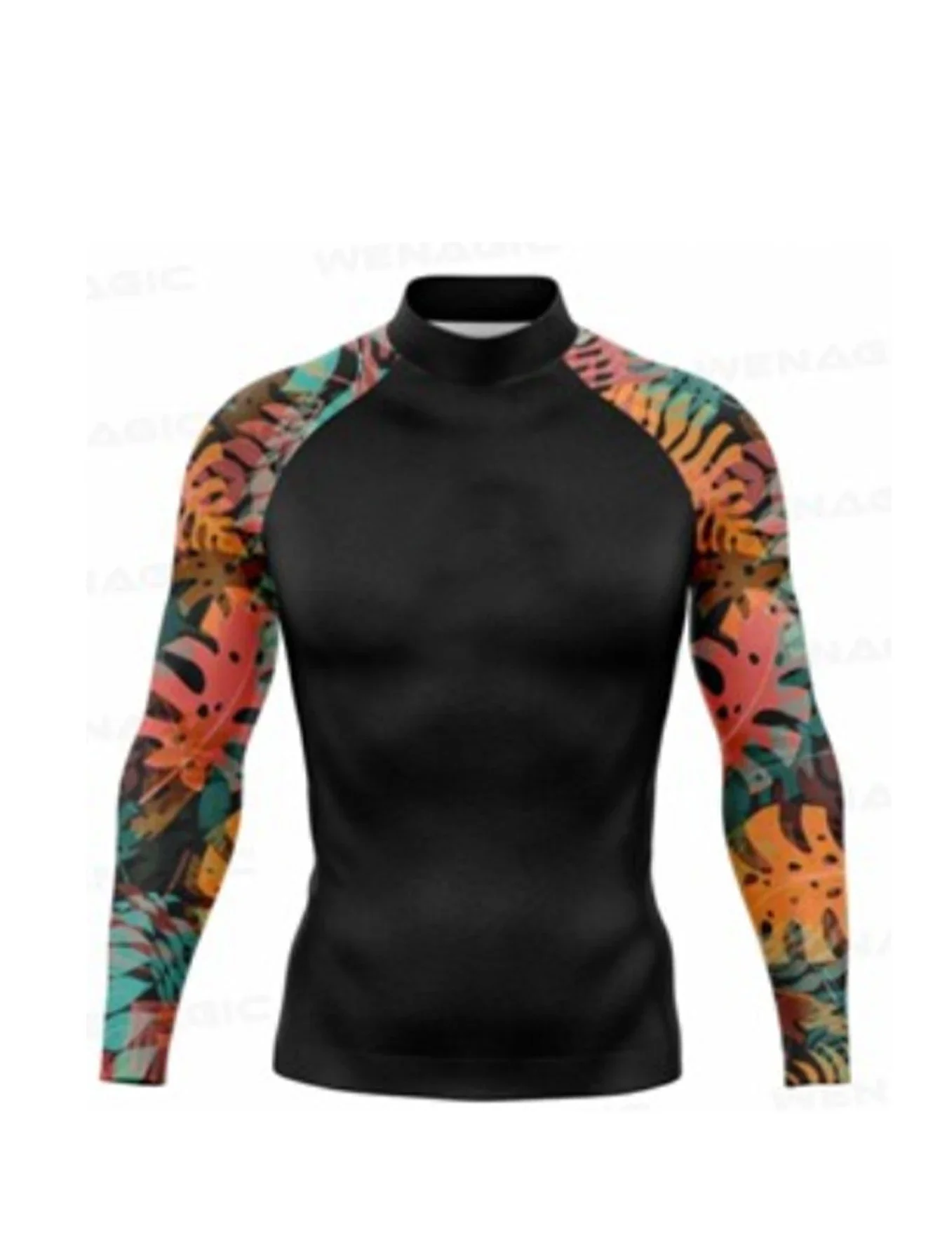 Quick Dry Men Protection UV Protection Swimwear Long Sleeve Rashguard Surfing Rash Guard Surf Shirt for Swimming