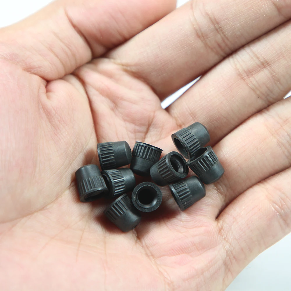 10/30/50Pcs Black Valve Caps Plastic Bike Tire Caps Air Dust Covers-Used on Valves for Bicycle, MTB Mountain, Road Bike