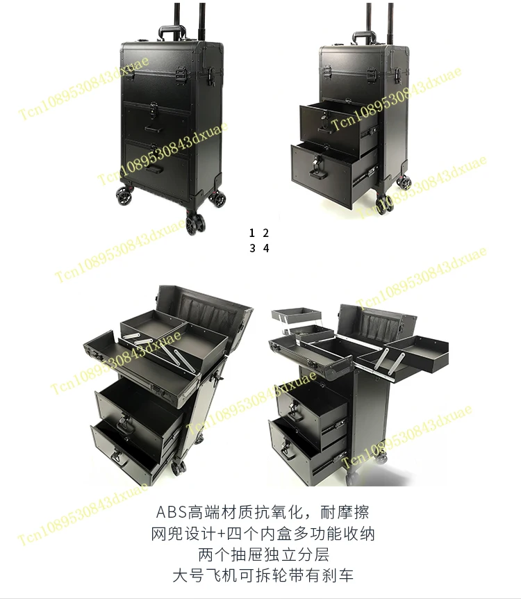 Case Professional Makeup Fixing Artist Manicure Hairdressing Tattoo Toolbox