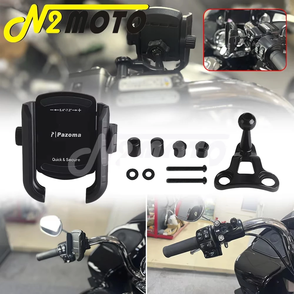 Motorcycle Phone Carrier Mount Holder For Harley Road Glide 2015-up FLTRK FLTRX FLTRXS FLTRXST FLTRU FLTRKSE Black Phone Support