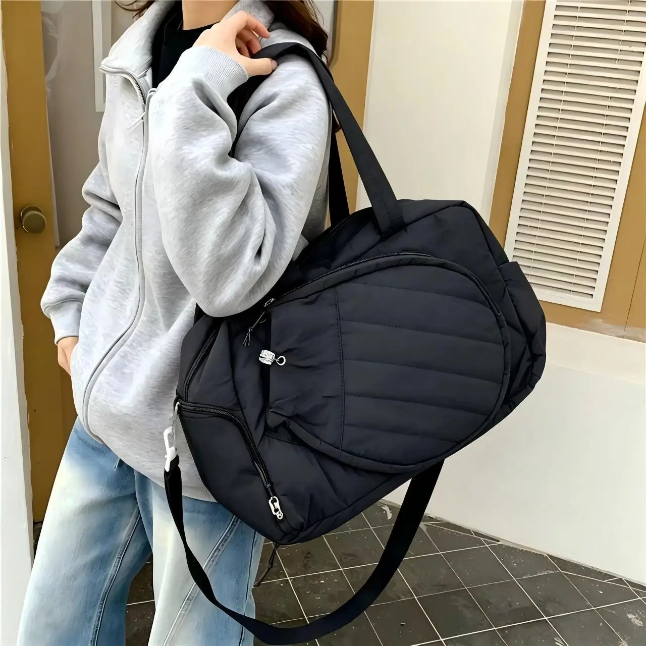 Tennis Bag Large Capacity Racket Tote With Separate Shoe Storage Bottle Pocket For Pickleball Gym Sports Weekend Travel Women