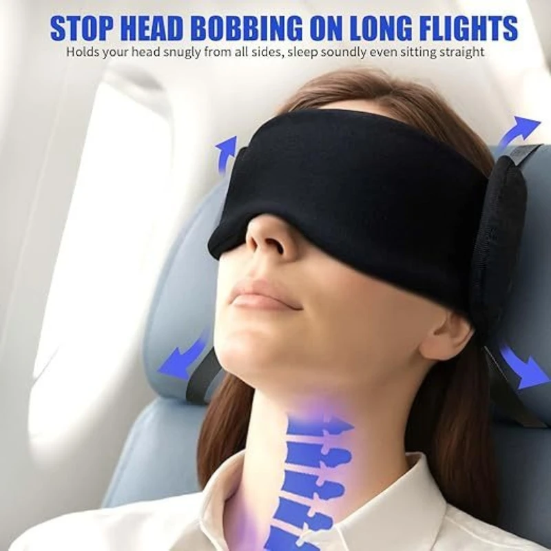 Sleep mask with 6D three-dimensional design, skin-friendly, eye-protecting, comfortable, non-pressure on eyes, and adjustable