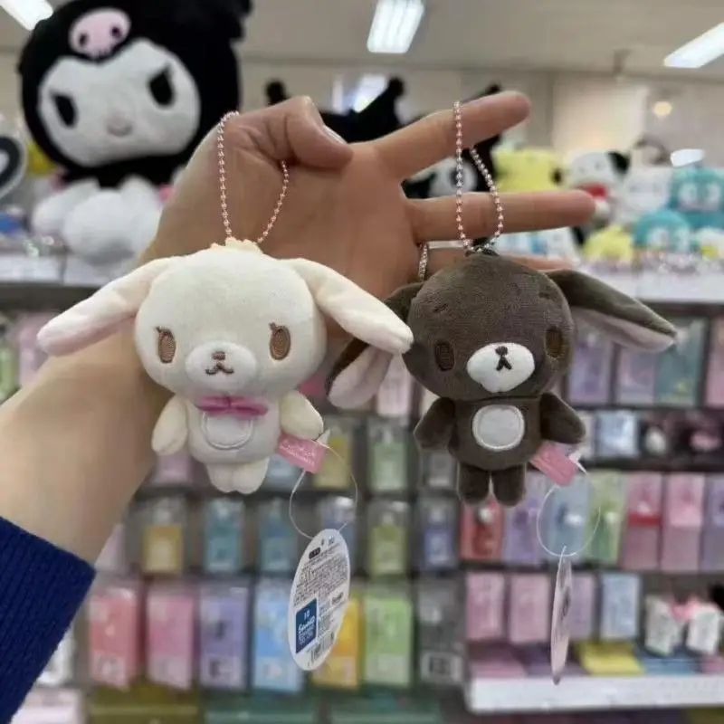 Japanese Anime Shirousa Plush Keychain New Cartoon Anime Kawaii Rabbit Doll Backpack Zipper Decoration Toy Friend's Birthdaygift
