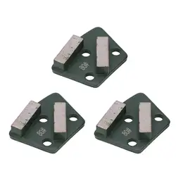 3Pcs Diamond Grinding Shoes Trapezoid Concrete Floor Aggreesive Cutting 2 Long Teeth Green 80# Diamond Grinding Block