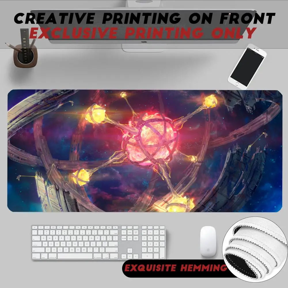 Mouse Pad Non-Slip Rubber Edge locking mousepads Game play mats Cool Strategy Game Dyson Sphere Program for notebook PC computer