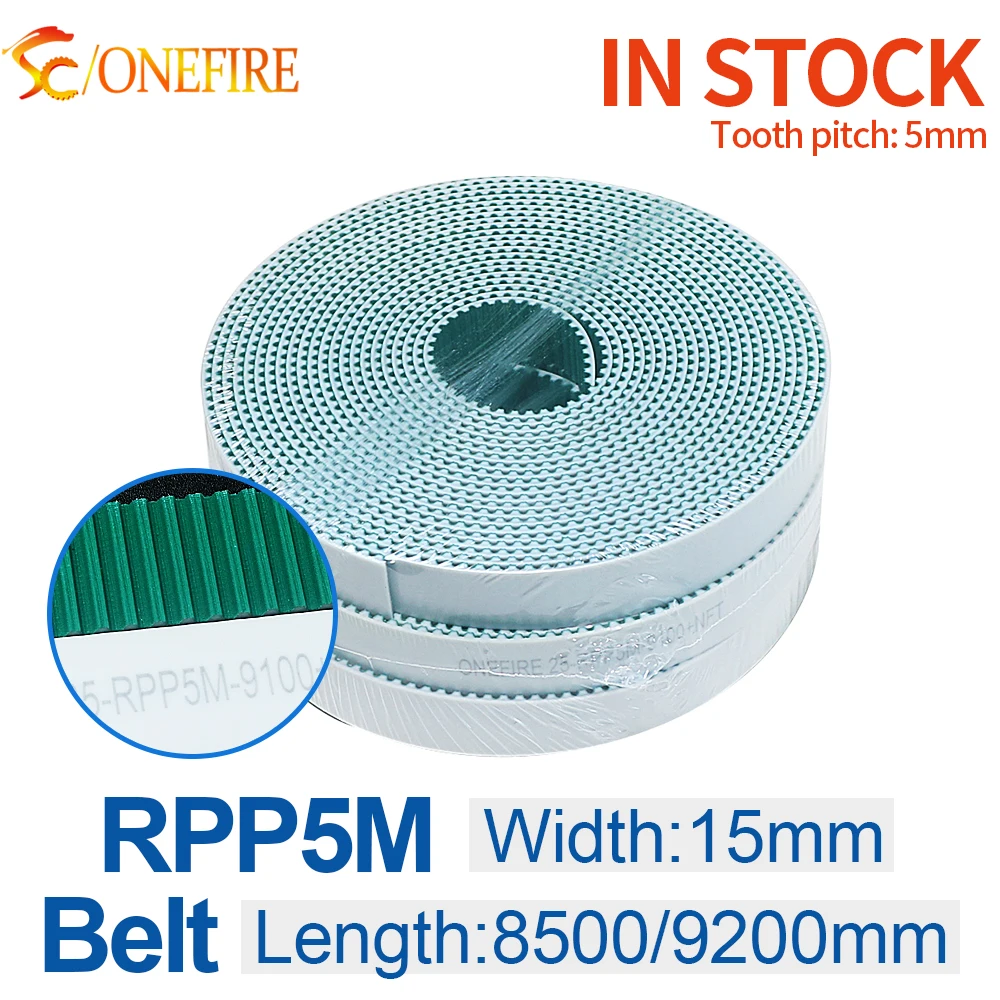 

RPP5M PU Open belt Three Colors Width: 15mm Timing Polyurethane Transmission Belt 15RPP5-8500 15RPP5-9200