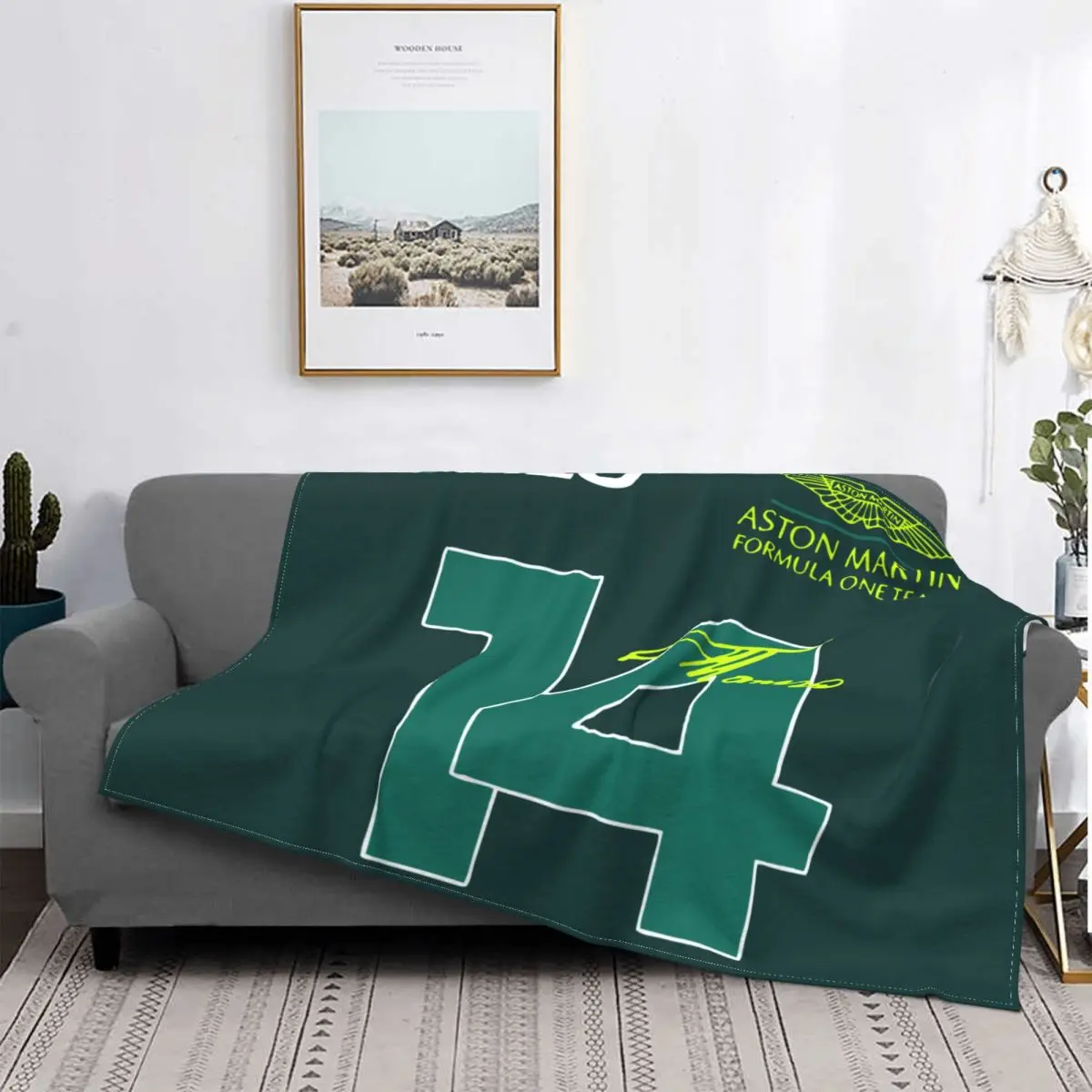 Formula One Racing Blanket Plush Summer Aston Martin Formula One 2023 Cute Thin Throw Blankets For Sofa Travel Bedding Throws