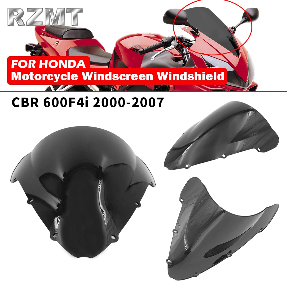 For Honda CBR600 F4i CBR 600F4i 2000-2007 Windscreen Windshield Shielda Double Bubble Wind Deflector Motorcycle Accessories