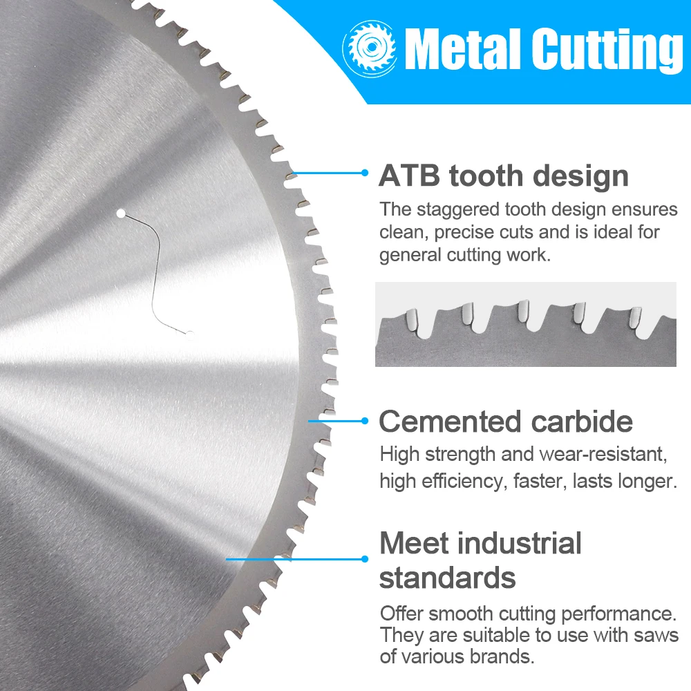 XCAN Tarcza do cięcia metalu 136/150/165/180/200/230/305/355mm Tarcza do piły tarczowej do metalu Aluminiu Żelaza Stali Tarcza do cięcia z węglika spiekanego — zdjęcie 3