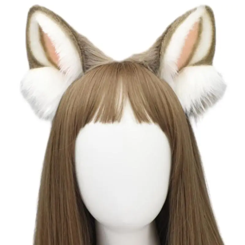 

Artificial Animal Wolf Ear Cosplay Headwear Girl Push Hairband Ears Headbands Party Daily Halloween Costume for Women