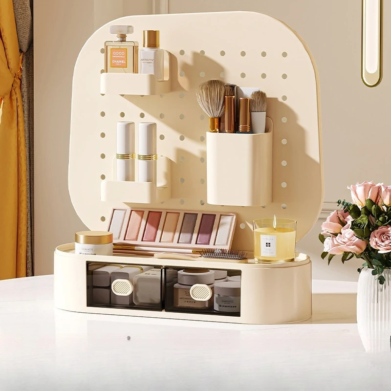 Desktop Hole Board Storage Rack Jewelry Storage Box Student Desk Pen Holder Stationery Drawer Storage Box Office Table Shelf