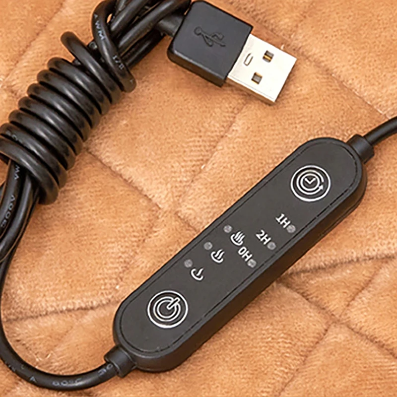 

Chair Heated Cushion Electric Seat Heating Pad Office Backrest Integrated Thermostatic Mat 3 Speed Adjustable Temperature USB