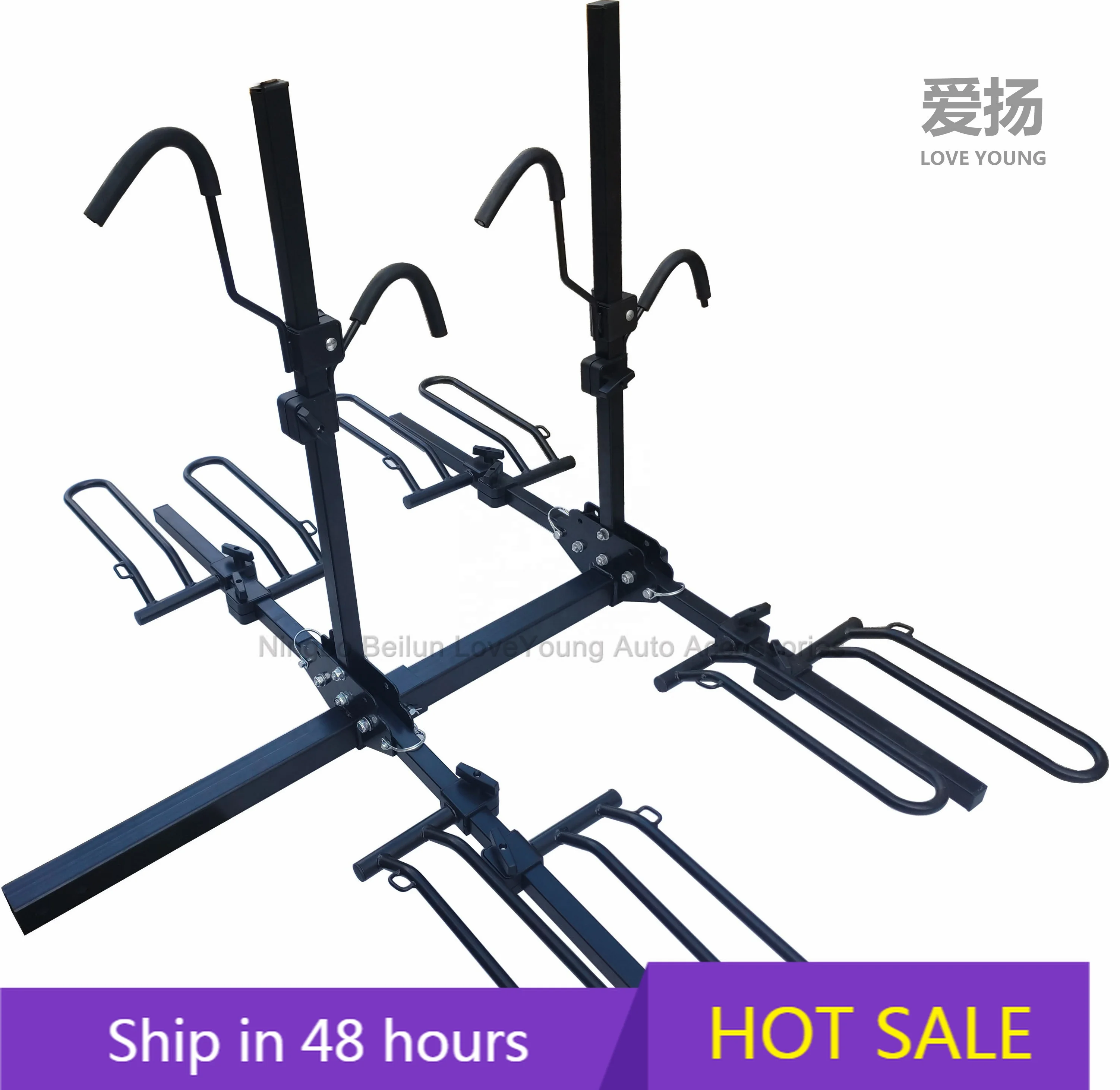 

POWER LEAP 4 Bikes Hitch Mounted Platform Bike Carrier Hitch Bicycle Car Racks Universal Heavy Duty Bike Holder