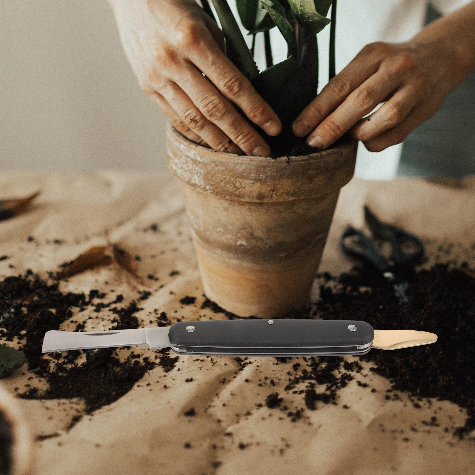 

Grafting Knife for Fruit Tree Gardening Multi purpose Stainless Steel Blade Long Lasting Garden Supplies Tools Shovel