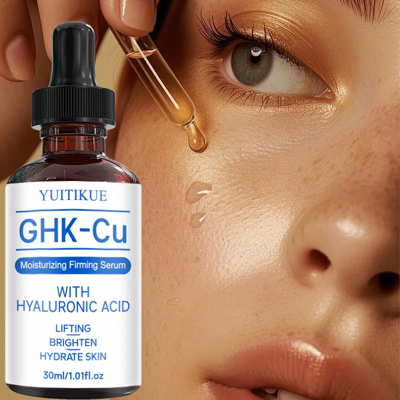 serum-yuitikue-ghk-cu-com-Acido-hialuronico-hidratante-firmador-iluminador-para-cuidados-faciais-30ml