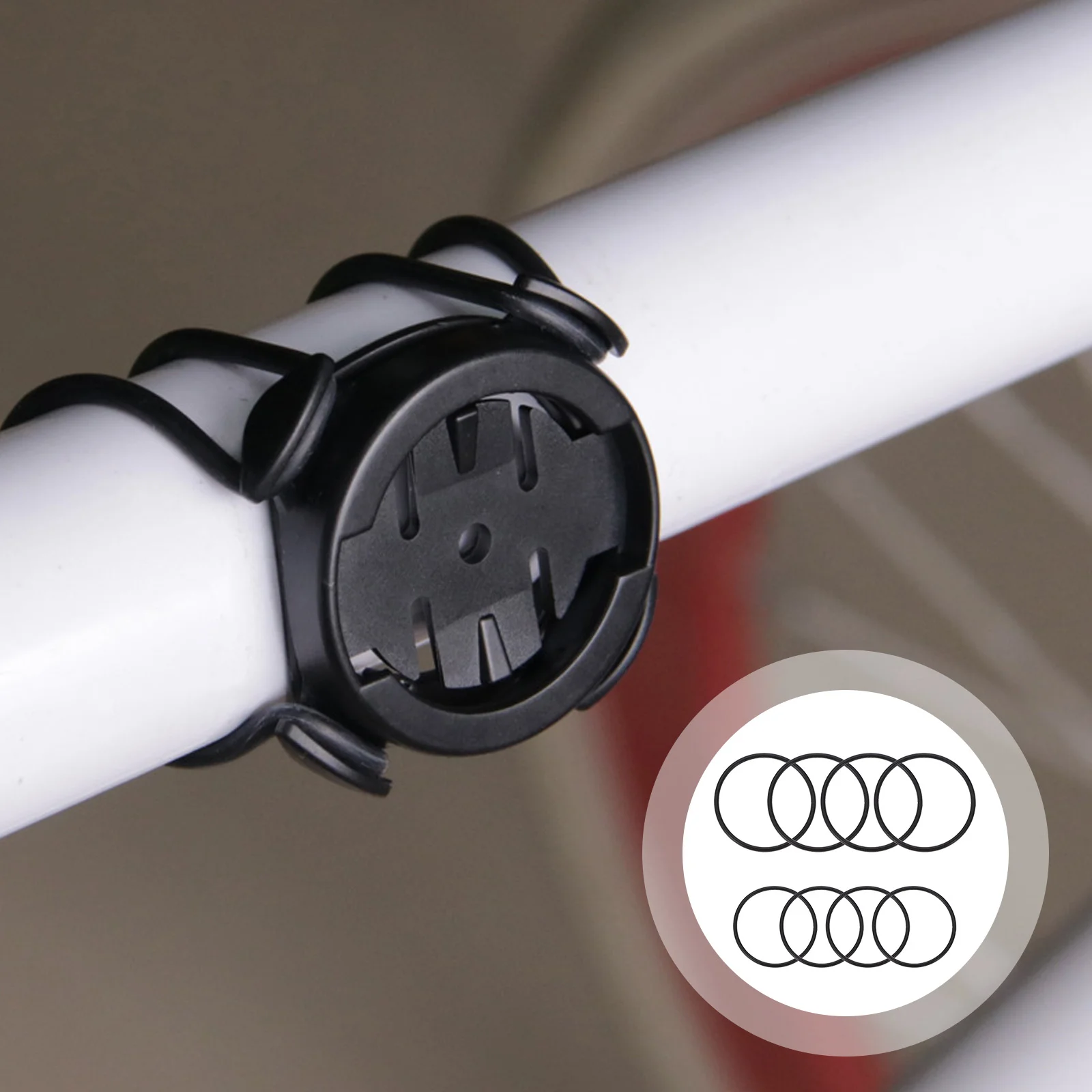 

8 Pcs Bike Computer Stand Compatible Stopwatch Holder Elastic Silicone Strap Lightweight Easy Install Front Level Fixator