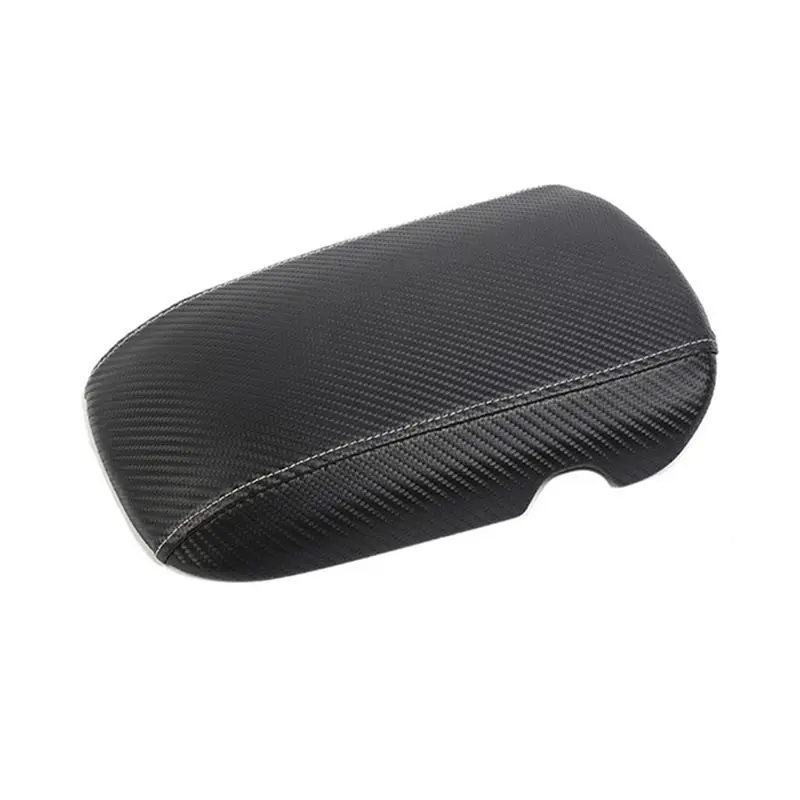 Armrest Pad Cover Carbon Fiber Texture For Ford Mustang 2015-2025 Center Console Lid Replacement Accessories