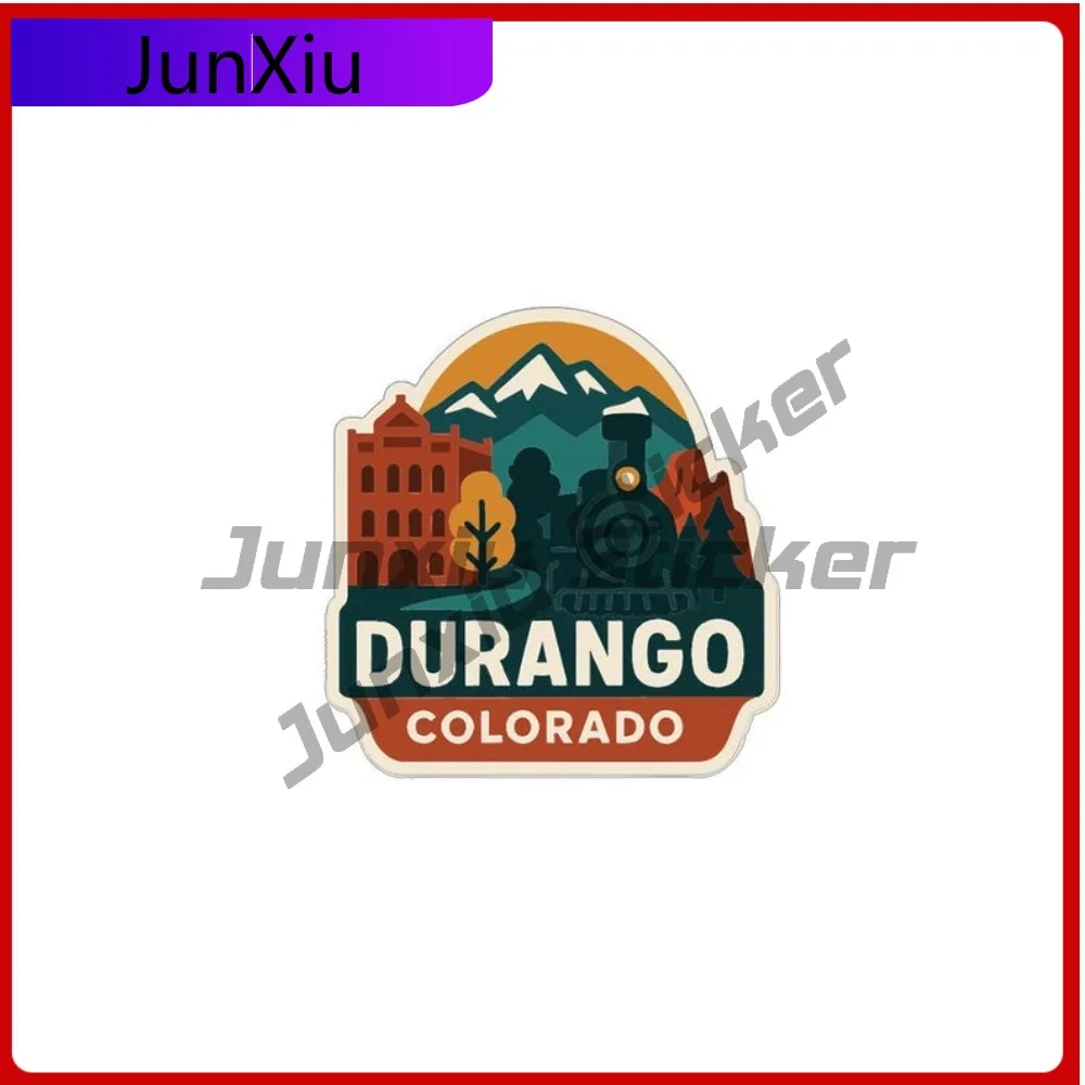 

Durango Colorado Sticker Vinyl Die-cut Exterior Decal City Skyline Landmark Design Adventure Stickers For Car Bodywork Guitar