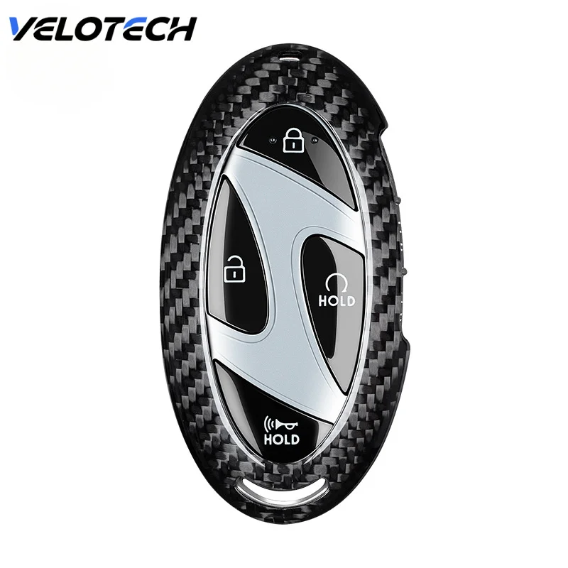 

Carbon Fiber Car Key Case Cover Shell For Hyundai 2024 Elantra IONIQ5N Santa Fe Protector Accessories