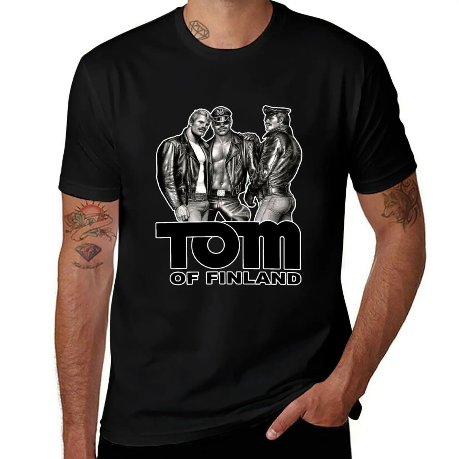

TOM OF FINLAND - KINK (BLACK) T-Shirt sports fans quick-drying korean fashion graphic t shirts men t shirt