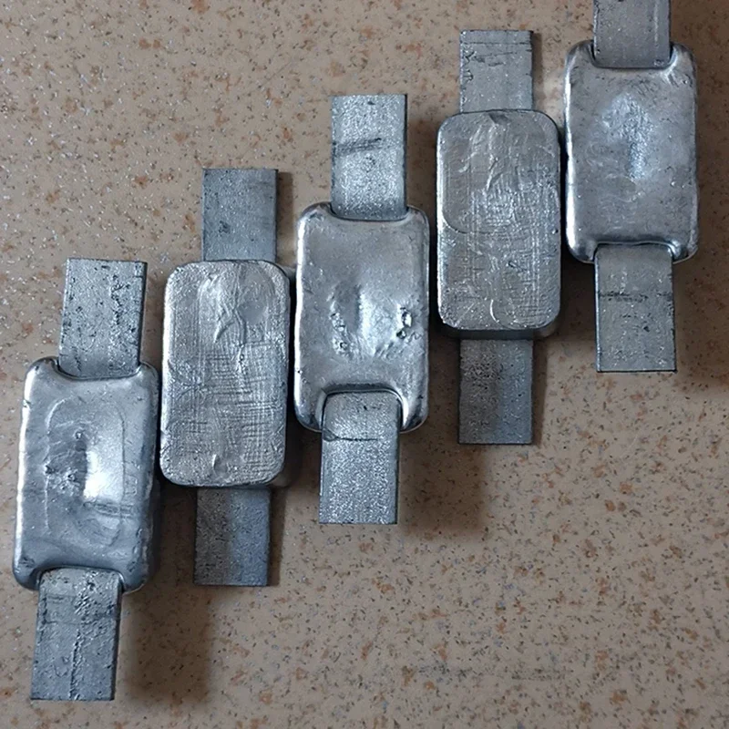 0.5kg 1kg Welded marine zinc block zinc anode anti-corrosion zinc alloy anode factory direct supply spot iron feet customize