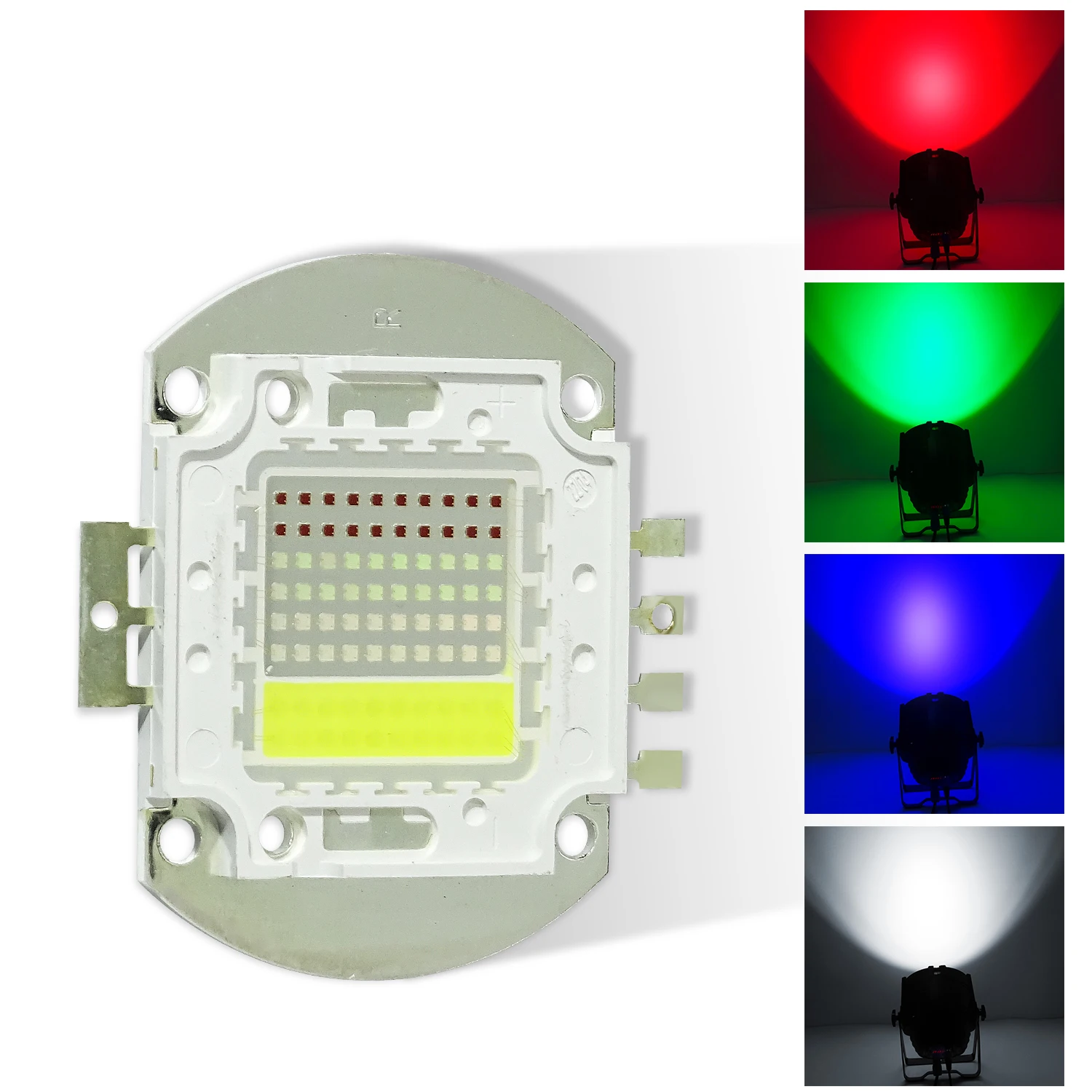 Chip de cuentas LED COB 4 en 1 de alta potencia, 100W, 200W, RGBW, para 100 COB, lámparas de reflector de luz de público, Chips LED COB, luz de