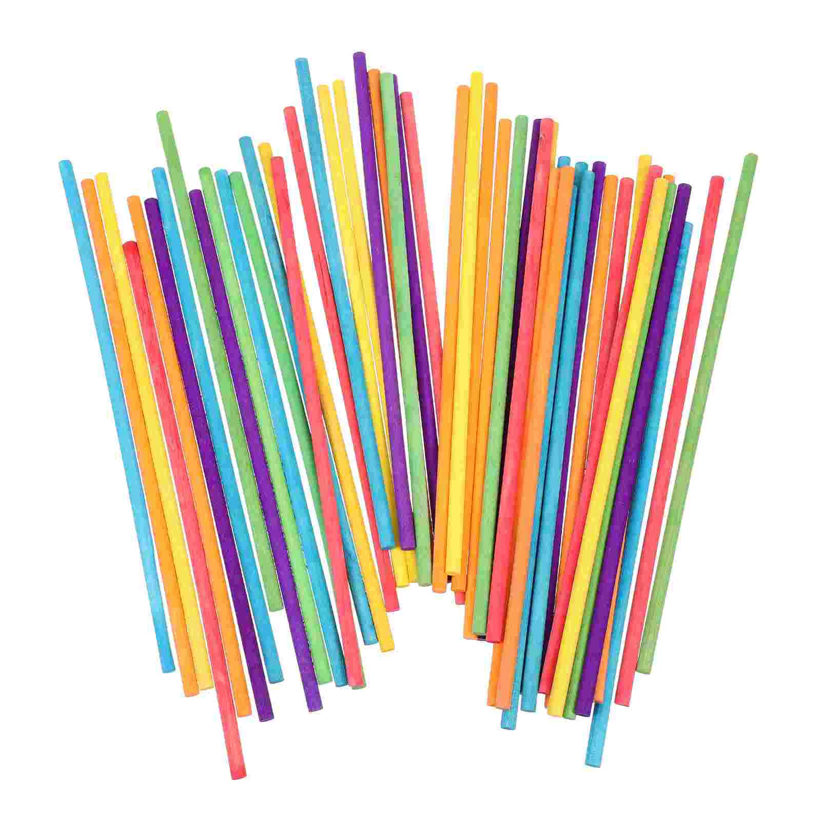 100 Pcs Music Rhythm Stick 20x0.5cm Colorful Wooden Percussion Instrument Kids Educational Toy Classroom Accessories