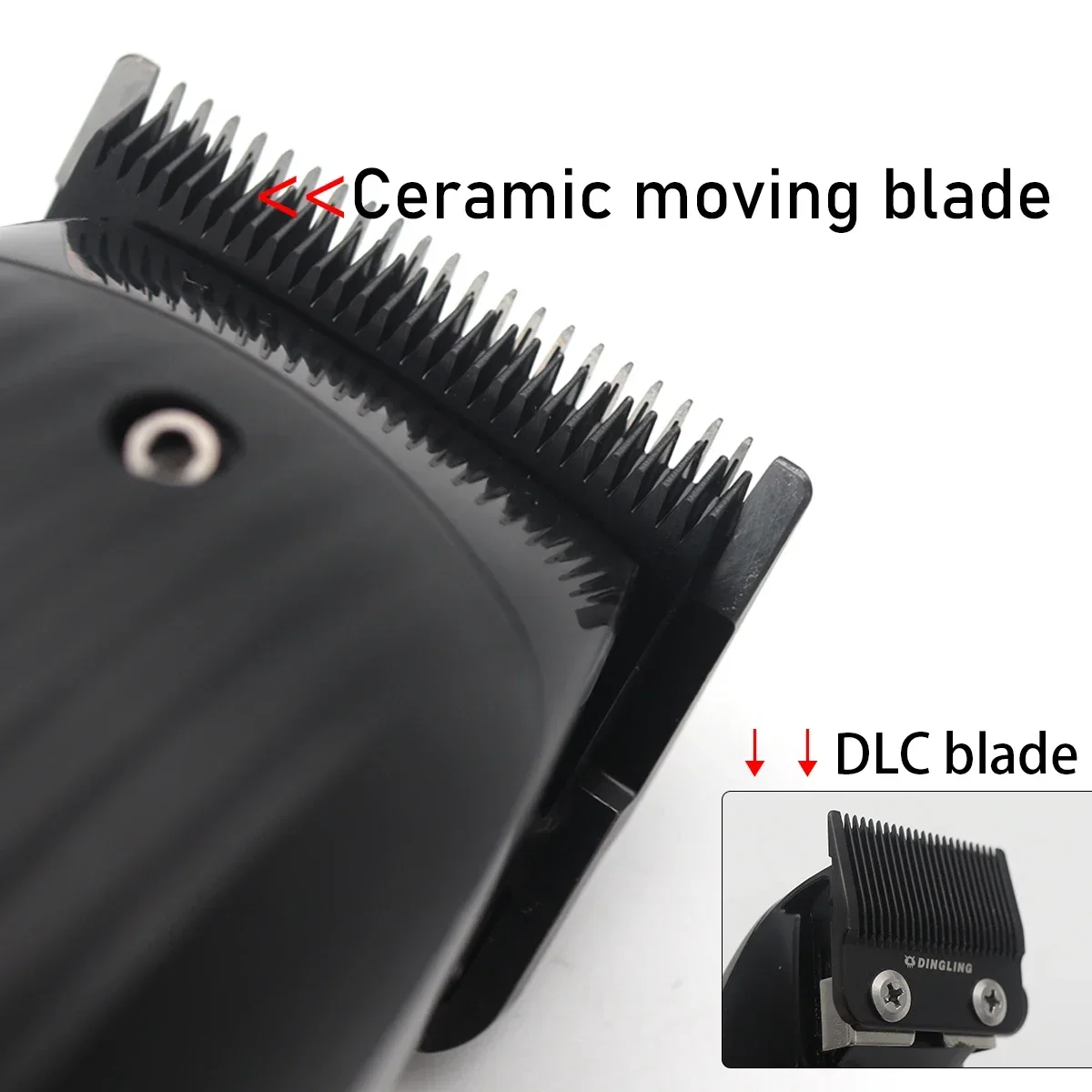 Professional Hair Clipper for Men DLC Blade LED Display Cordless USB Interface Ceramic Blade Hair Trimmer Haircut Machine