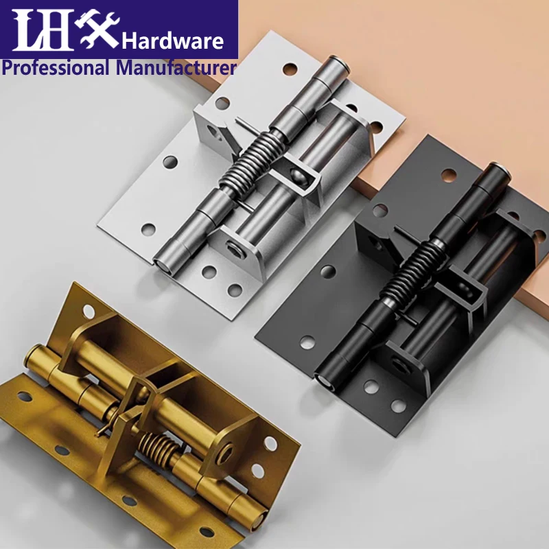 Automatic Door Closer Spring Hinge Door Stopper 90 Degree Locatable for Home Office Hotel Doors HX103 H
