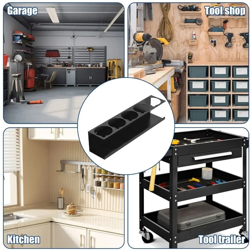 

Wall Mounted Design Wall Mounted Aerosol Can Holder Stable Structure Sturdy Material Pneumatic Tool Storage Rack Easy To Install