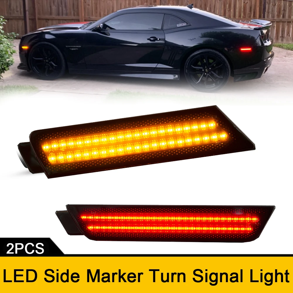 

Car Front Rear LED Side Marker Turn Signal Indicator Light Canbus No Error For Chevrolet Chevy Camaro 2010-2015 Auto Accessories