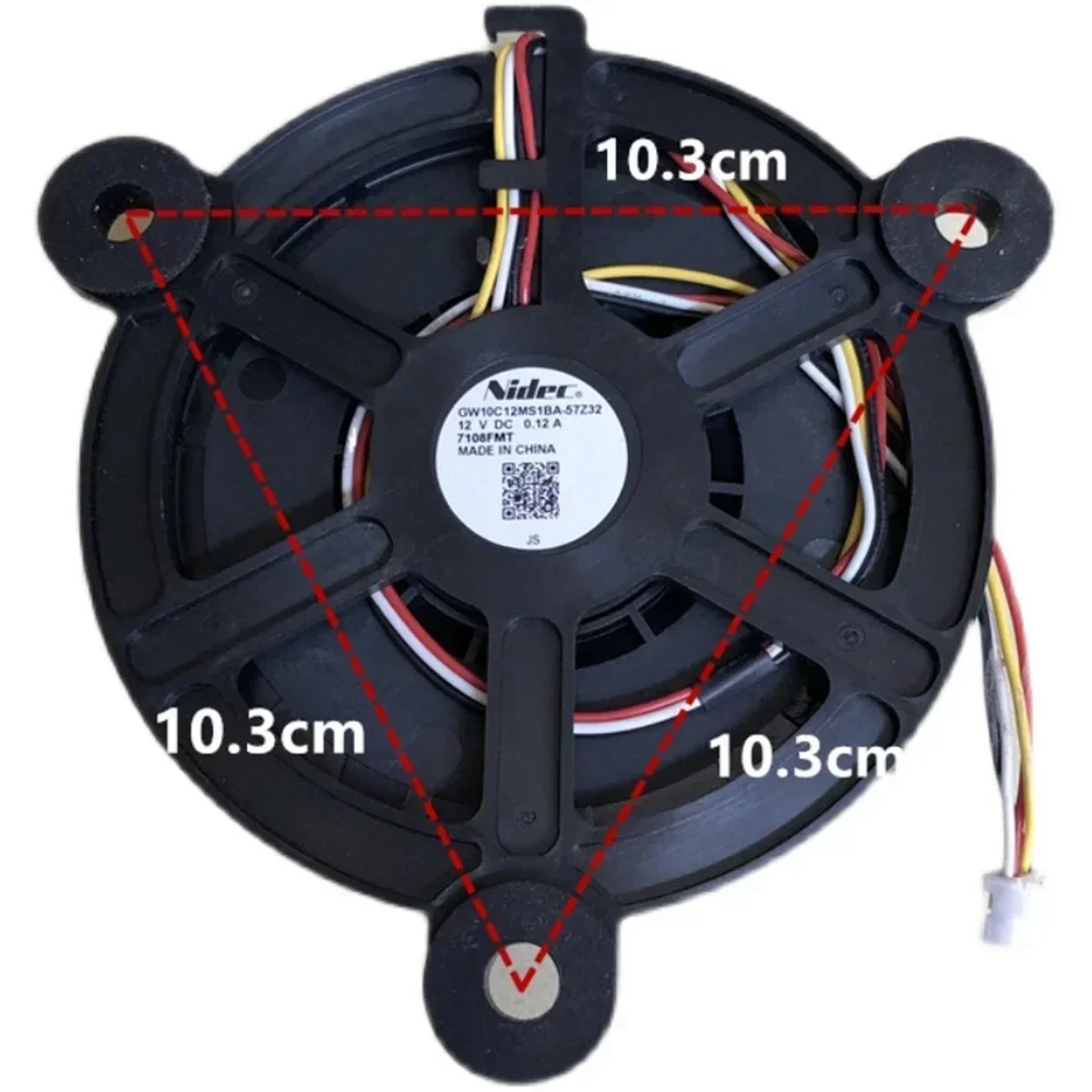 

1 шт. 12 В DC0.12A для нового вентилятора для холодильника Haier, охлаждающий вентилятор для морозильной камеры GW10C12MS1BA-57Z32