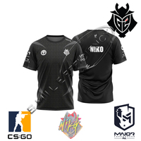 G2 E-sports Club New Jersey O-Neck T-shirt 2024 CSGO 2 Niko Fan Support Clothing Tees Esport Event Breathable Sports Tops