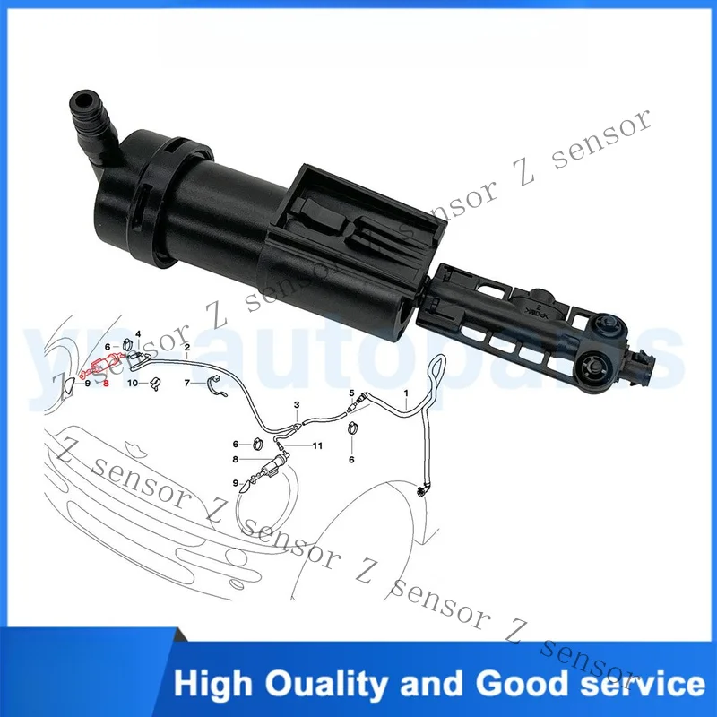RRR+ Right Headlight Headlamp Washer Jet Nozzle 61677147046 For Mini R50 R52 R53 1.6L