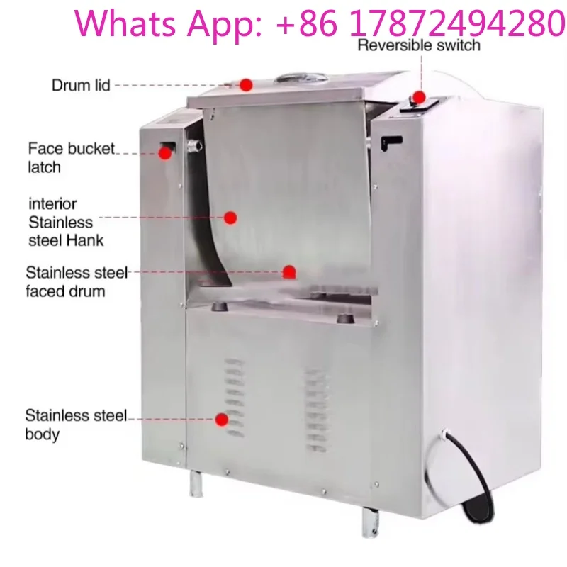 Dough Mixing Machine 15kg Atta Maker Mixer Dough Machine Paratha Adjustable Speed Dough Maker Machine