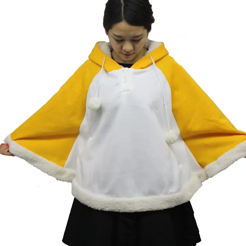 qq34Takerlama Game Neko Atsume Cloak Harajuku Cute Cat Backyard Lolita Girl Hoodie Coat Warm Cape Flannel Hooded Sweatershirts view 5