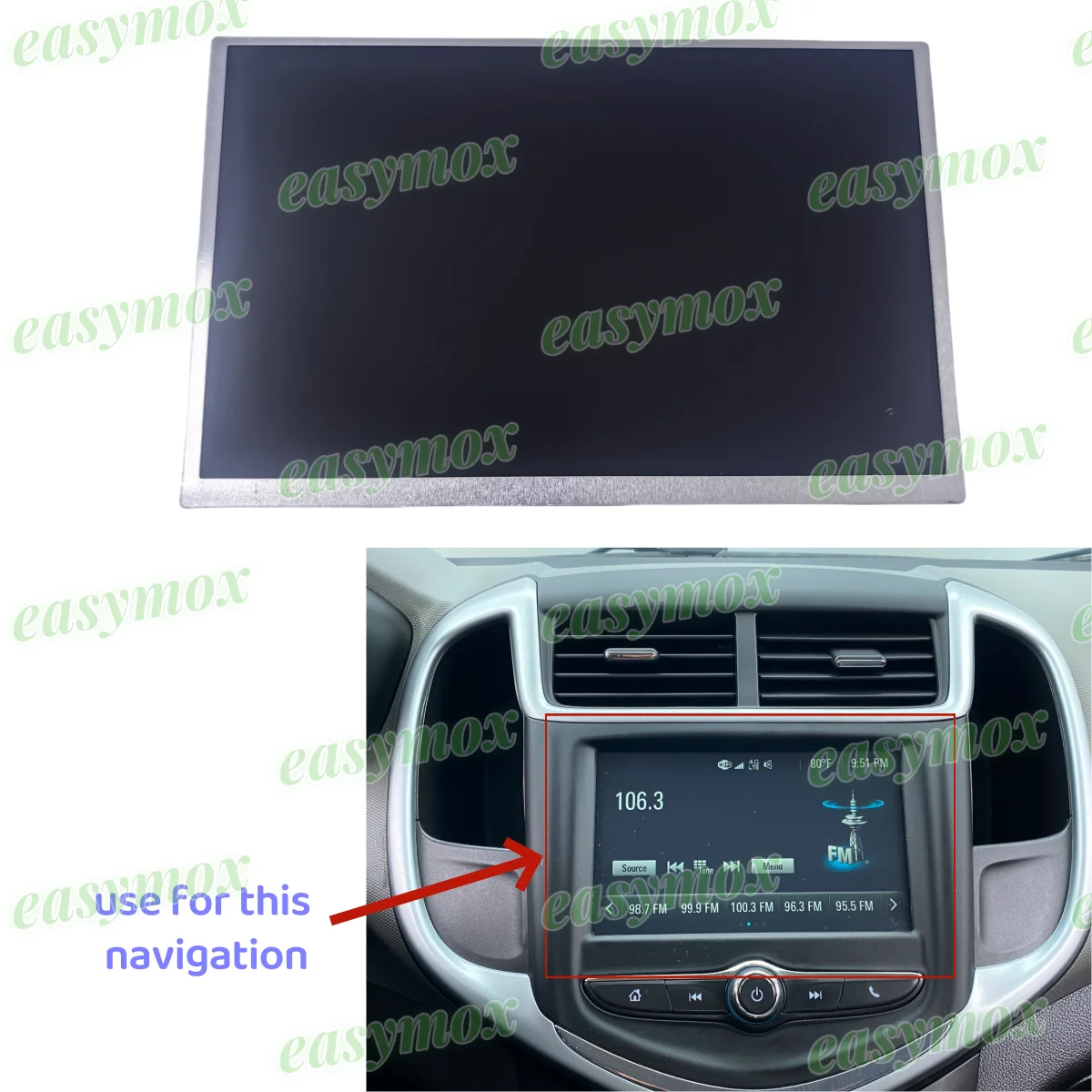 LCD Display DD070SA-18B For Chevrolet Sonic 2017 2018 2019 2020 Radio Reciver Navigation Screen 812425551 84691596 84388577