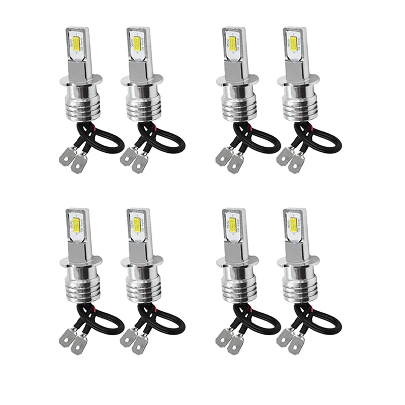 8X H3 Super Bright LED Headlight Fog Light Driving Lamp Bulb Kit 6000K White 10W