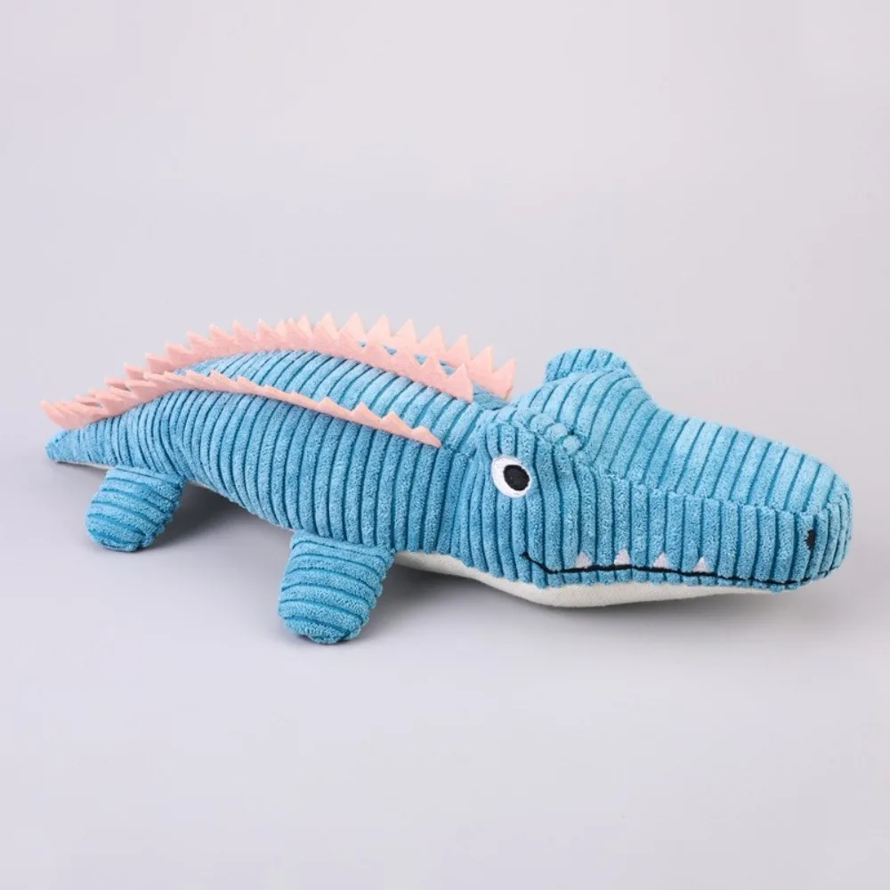 

Bite Resistant Dog Chew Toy Animal Shape Soft Pet Crocodile Toy Cartoon Stuffed Toy Teeth Cleaning Toy Relieve Boredom