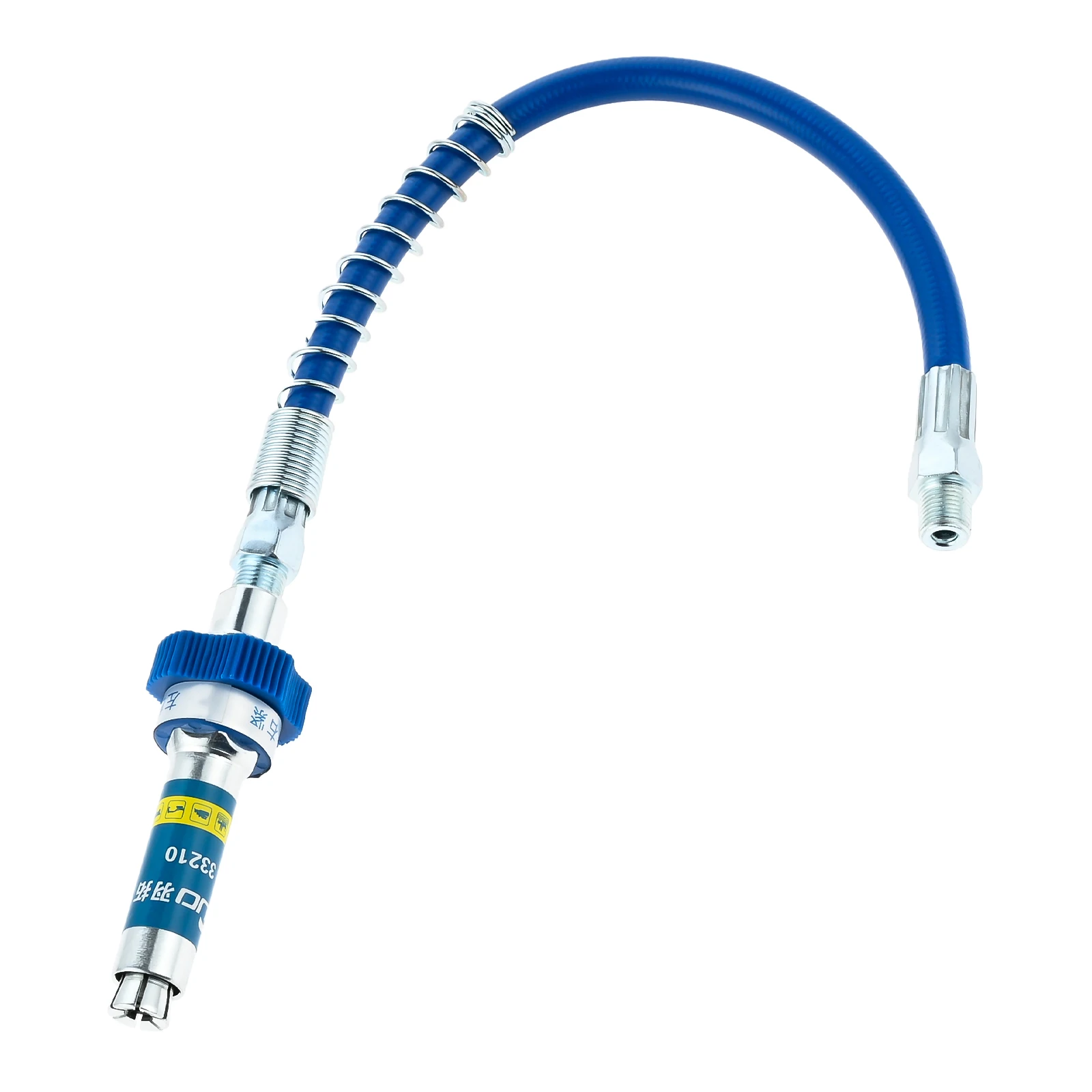 10th Generation Heavy-Duty Grease Gun Coupler Fittings Extensions with 5 Nozzles Lock Clamp Type Adapter Fast to Lock & Release