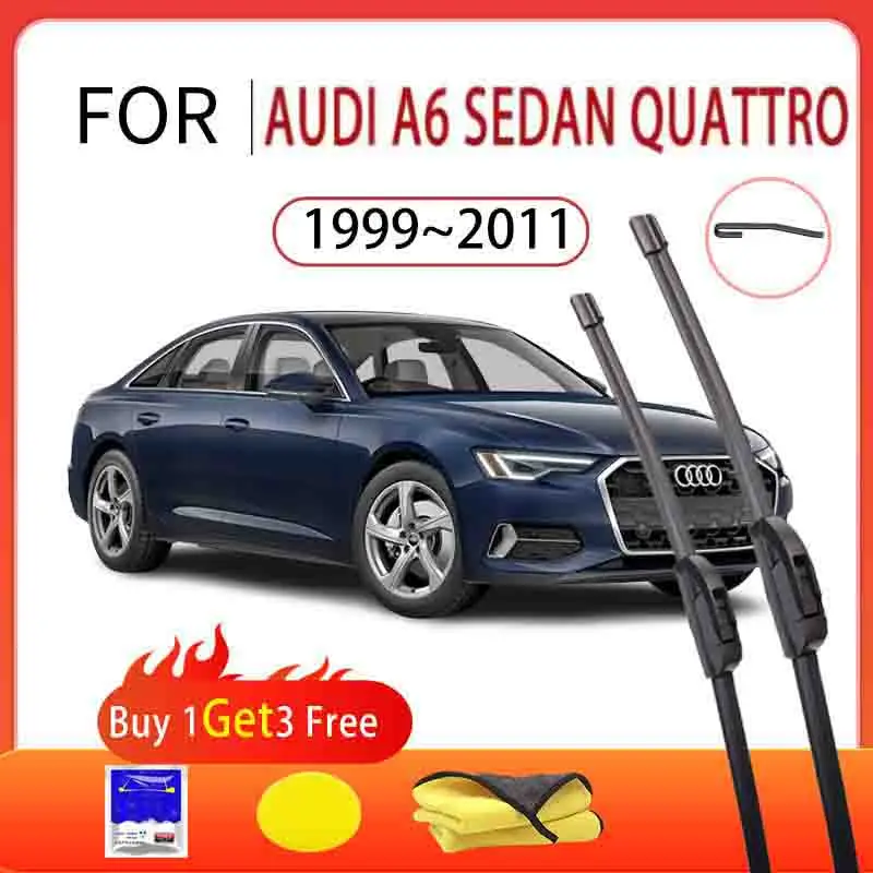 

Щетка стеклоочистителя для Audi A6 Sedan quattro 1999 ~ 2011, новая Автомобильная передняя щетка, многофункциональная Бесшумная Щетка стеклоочистителя, Резиновая полоса, автозапчасти