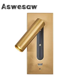 110-240V led wall lighting push switch wall ressessed install bedside headboard reading book light beauty top quality indoorbulb