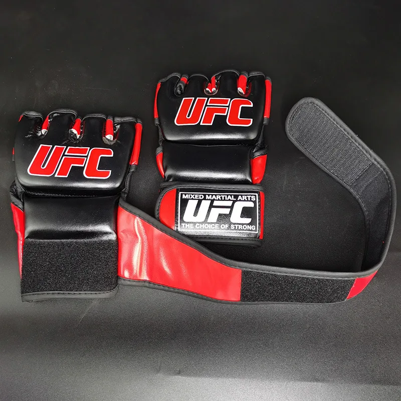 Bild 5: UFC Boxhandschuhe für Mma Muay Thai Free Fighting Fitness Taekwondo Kampf Sandsack Training Halbfinger-Boxhandschuhe