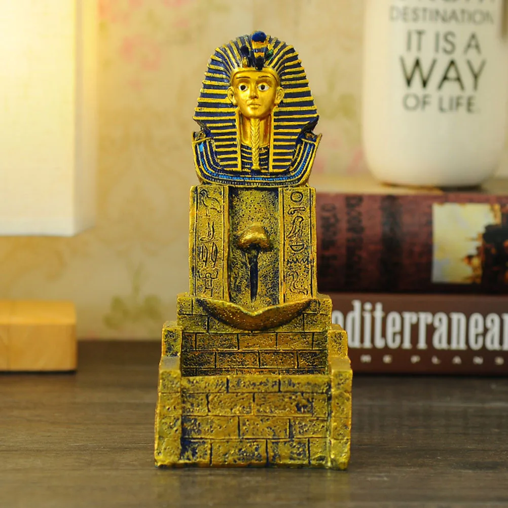 

Ancient Egypt Backflow Incense Holder Resin Waterfall Incense Burner Home Decor Meditation Purify Ornament