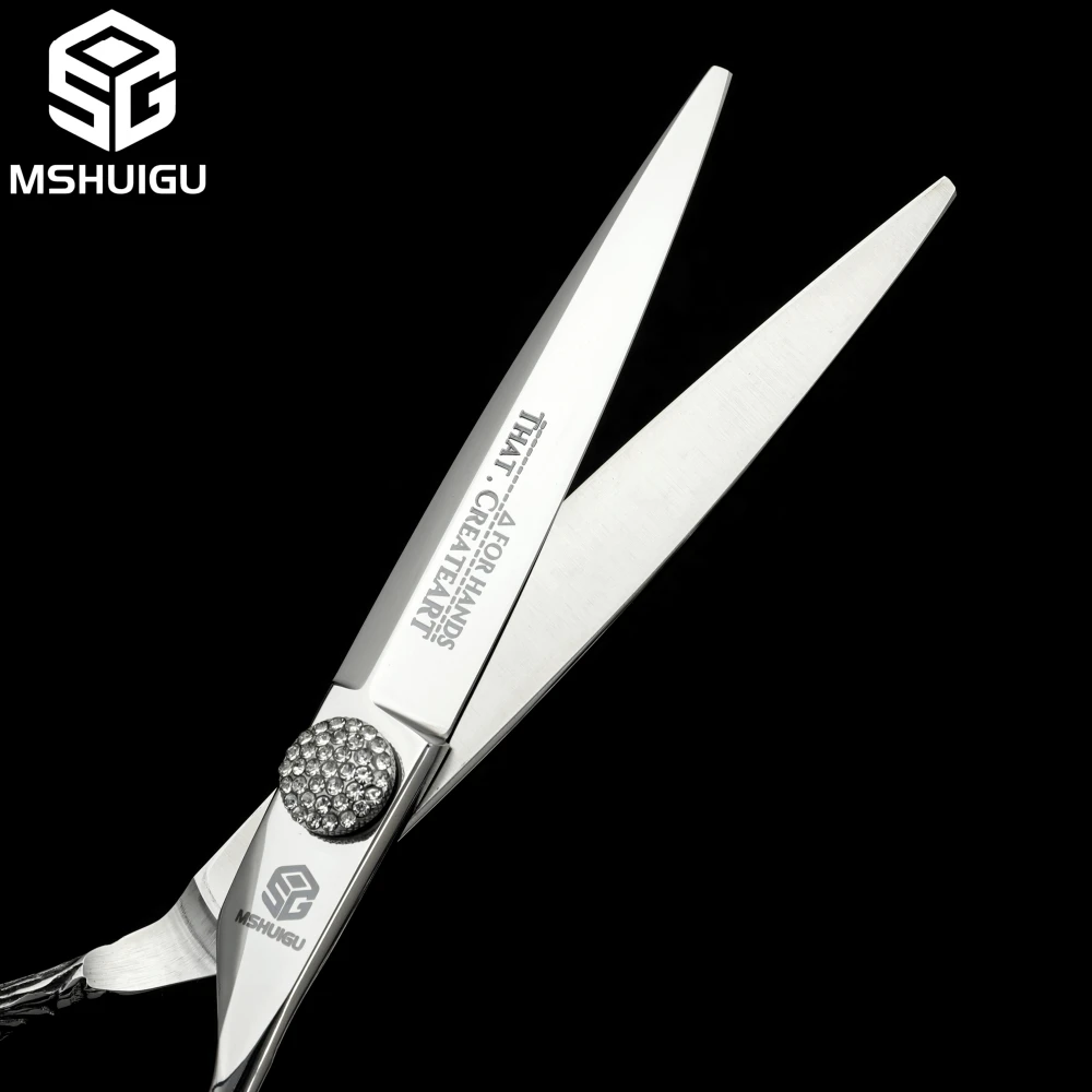 MSHUIGU Professional Hairdressing Scissors440C 6.8-inch Suitable for thick coarse hair Multi-purpose thinning shears Salon tools