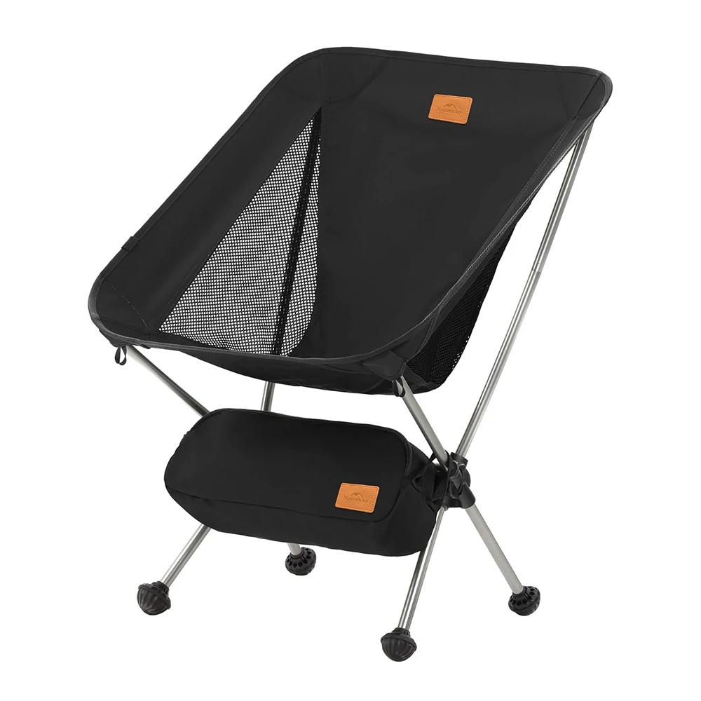 Naturehike Ultraleichter Campingstuhl, tragbar, zusammenklappbar, für Reisen, Wandern, Rucksackreisen, Tragfähigkeit 120 kg, mit Anti-Sinking-Füßen
