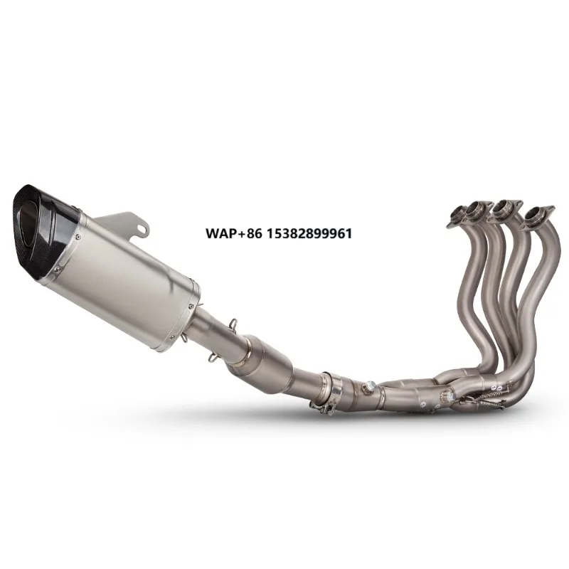 

Full System Exhaust Modify for ZX6R ZX-6R 2009-2024 Motorcycle Escape Titanium Alloy Front Mid Pipe M12 Carbon Muffler