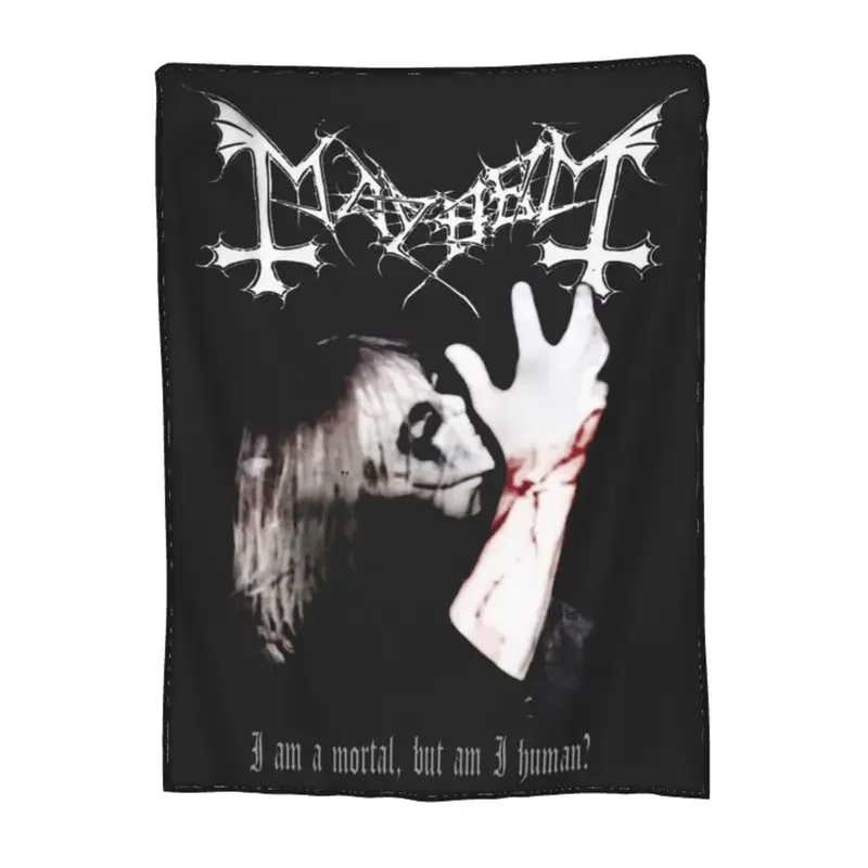 

Comfort Mayhem Dead Black Metal Blanket Accessories Room Decorative Throw Blankets Lightweight Fleece for Car