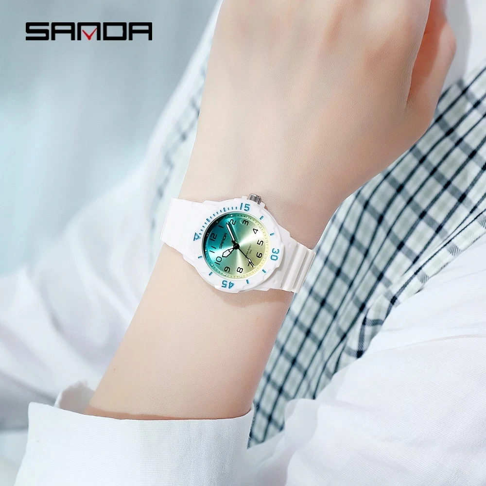 SANDA Fashion Trend Women Watch 2023 New Casual Womens Clock Luminous Hands 50M Waterproof Wristwatches Quartz Reloj Mujer 6011